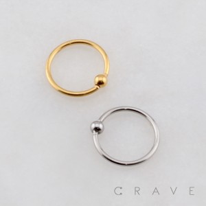 FIXED BALL NOSE HOOP 316L SURGICAL STEEL